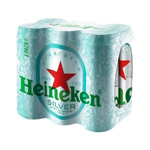 Bere blonda Heineken Silver, doza, 6 x 0.5 l