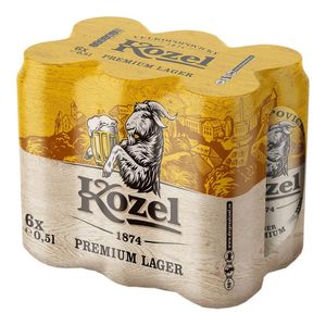 Bere blonda Kozel, doza, 6 x 0.5 l