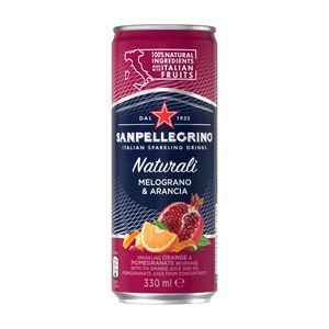 Bautura carbogazoasa cu aroma de rodie si portocale San Pellegrino, 0.33 l