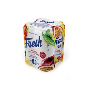 Bere blonda Fresh cu mango si fructul pasiunii, doza, 4 x 0.5 l