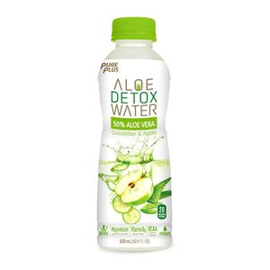 Apa cu aloe vera Pure Plus Detox, aroma de mar si castravete, 0.5 l