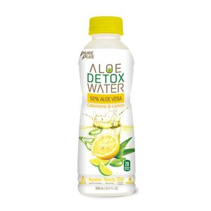 Apa cu aloe vera Pure Plus Detox, aroma de lamaie si calamansi, 0.5 l