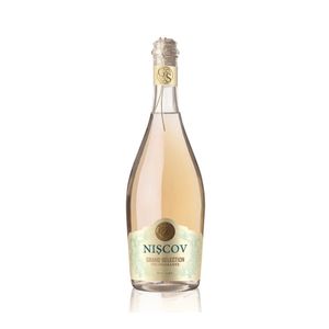 Vin alb demisec Niscov Vin Frizzante, alcool 12.5%, 0.75 l