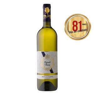 Vin alb demisec Domeniile Recas, Muscat Ottonel 0.75 l