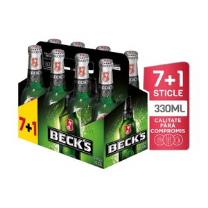 Bere blonda Beck's, 7+1 x 0.33 l