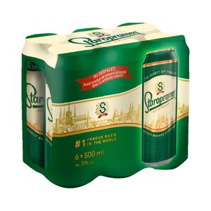 Bere blonda Staropramen, 6 x 0.5 l