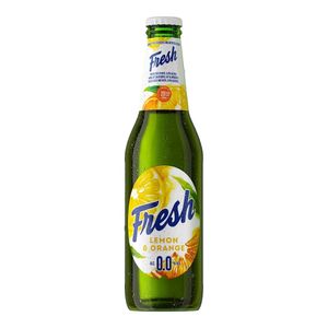 Bere blonda fara alcool cu aroma de lamie si portocale Fresh, 0.33 l