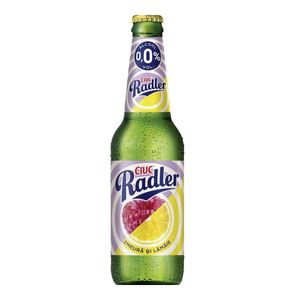 Bere blonda fara alcool cu aroma de zmeura Ciuc Radler, 0.33 l