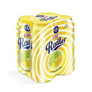 Bere blonda aromatizata fara alcool Ciuc Radler lamaie si lime, 4 x 0.5 l