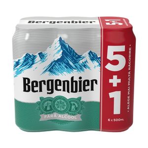 Bere blonda fara alcool Bergenbier, 5+1 x 0.5 l