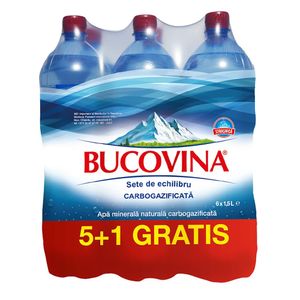 Apa carbogazoasa minerala Bucovina, 6 x 1.5 l