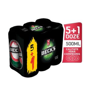 Bere blonda Beck's, 5+1 x 0.5 l