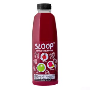 Suc natural de mere, sfecla si zmeura Sloop Juice, 0.75 l