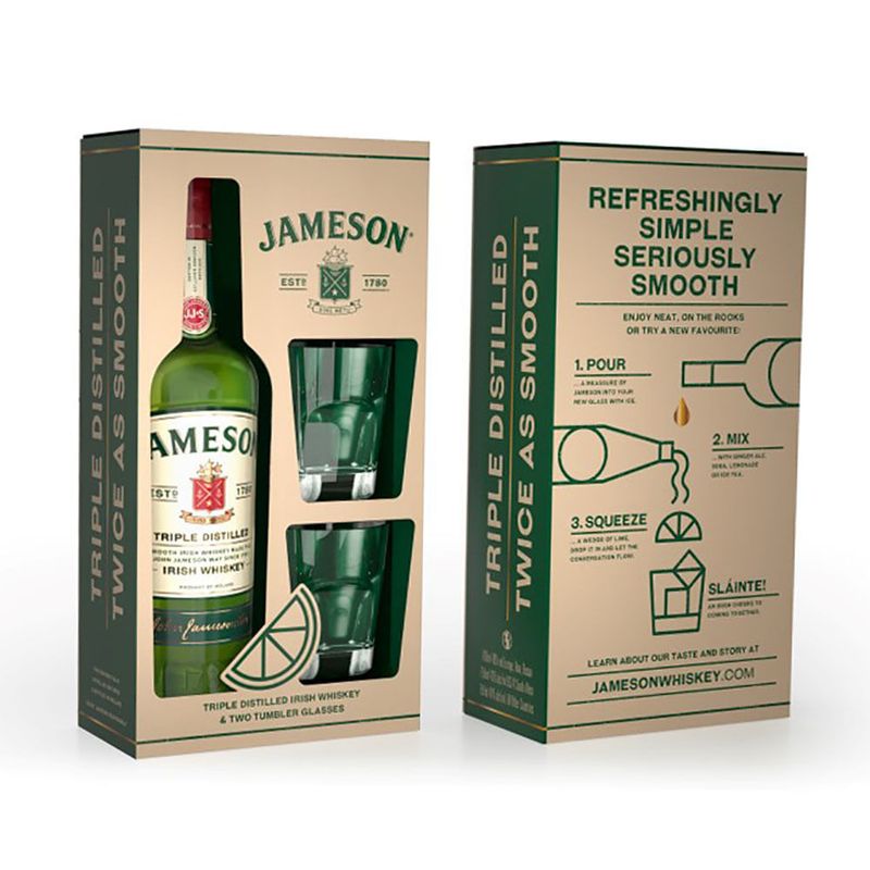 sgr-pachet-cadou-whiskey-jameson-triple-distilled-0-7-l-2-pahare