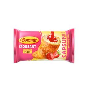 Croissant cu crema cu capsuni Boromir, 60 g