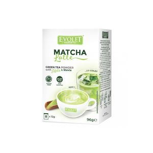 Ceai verde Evolet Matcha Latte Sensation, 8 plicuri x 12 g