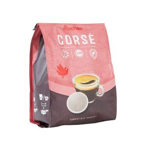 Paduri cafea Auchan Corse, compatibile Senseo, 36 bucati