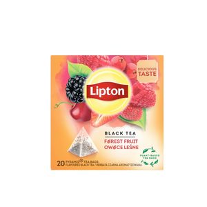 Ceai negru Lipton Fructe de padure, 20 plicuri