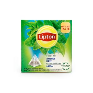 Ceai verde Lipton cu menta, 20 plicuri
