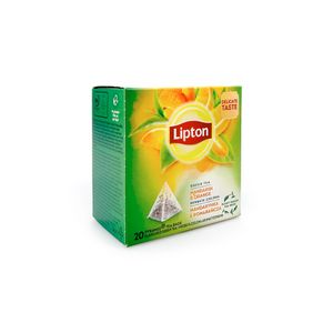 Ceai verde Lipton cu mandarina si portocale, 20 plicuri