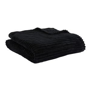 Pled din flanel Actuel, 240 g, 130 x 170 cm, negru