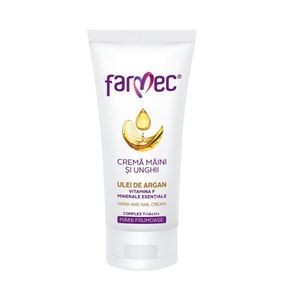 Crema Farmec pentru maini si unghii imbogatita cu ulei de argan, 100 ml