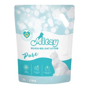 Nisip silicat pentru pisici Mitzy, 5 l, 2.1 kg