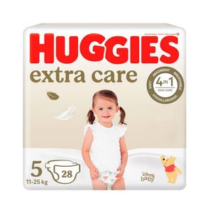 Scutece Huggies Extra Care Jumbo, marimea 5, 11-25 kg, 28 bucati