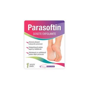 Sosete exfoliante Parasoftin, 1 pereche