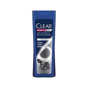 Sampon pentru barbati Clear 3 in 1 Active Clean, 360 ml