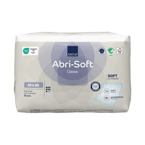 Protectii absorbante pentru pat Abena, de unica folosinta, 60x60cm, 25 bucati