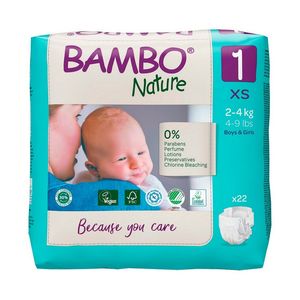 Scutece Bambo Nature Eco - Friendly, marimea 1, 2 - 4 kg, 22 bucati