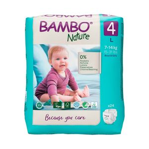 Scutece Bambo Nature Eco - Friendly, marimea 4, 7 - 14 kg, 24 bucati