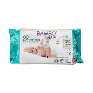 Servetele umede bebelusi Bambo Nature Baby Wet Wipes, 80 bucati