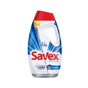 Detergent lichid Savex Premium White, 40 spalari, 1.8 l