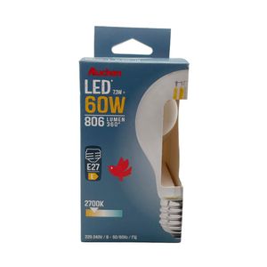 Bec LED AUCHAN 7W E27 EQ 60W filament A60, lumina calda