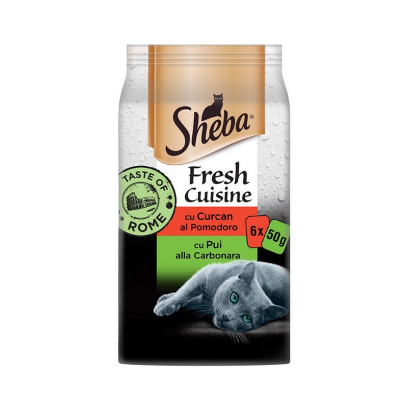 hrana-umeda-pentru-pisici-adulte-sheba-taste-of-rome-cu-pui-si-curcan-6-x-50-g