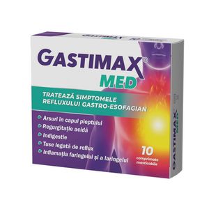 Gastimax Med, Fiterman Pharma, 10 comprimate mestecabile