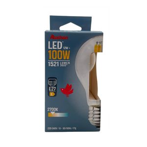 Bec LED Auchan, E27, 12 / 100 W, lumina calda