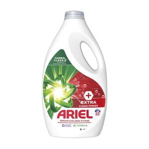 Detergent lichid pentru rufe Ariel + Extra Clean Power, 2.6 l, 52 spalari