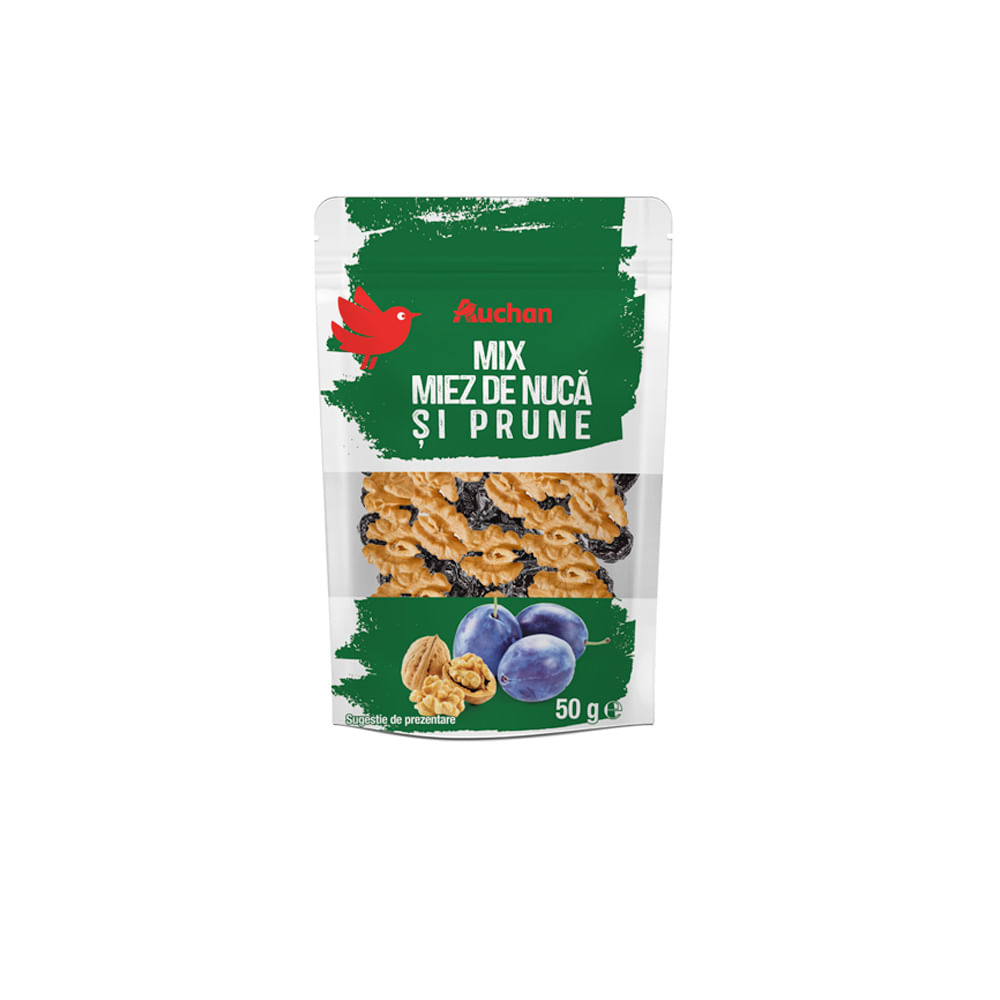 Mix de miez de nuca si prune Auchan, 50 g