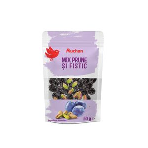 Mix de prune cu fistic Auchan, 50 g