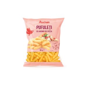Pufuleti cu aroma de pizza Auchan, 50 g