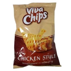 Chipsuri cu aroma de pui Viva, 100 g