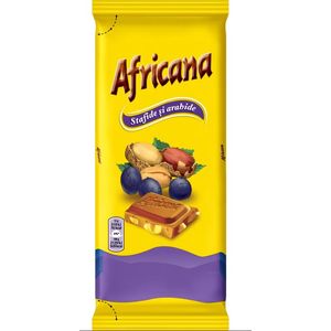 Ciocolata cu arahide si stafide Africana, 80 g