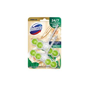Odorizant wc Domestos cu aroma de trandafiri albi, 2 x 55 g