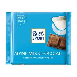 Ciocolata cu lapte alpin Ritter Sport, 100 g