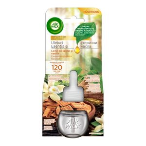 Rezerva odorizant electric de camera Air Wick, Lemn de santal si Vanilie, 19 ml