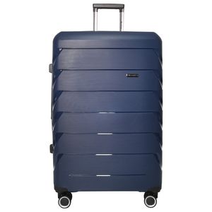 Troler Airport Smart Trip cu 4 roti duble, 50 x 76 x 31 cm, marime L, culoare albastru