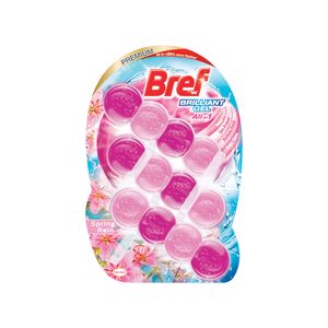 Odorizant pentru toaleta Bref Brilliant Gel Spring Rain, 3 x 42 g